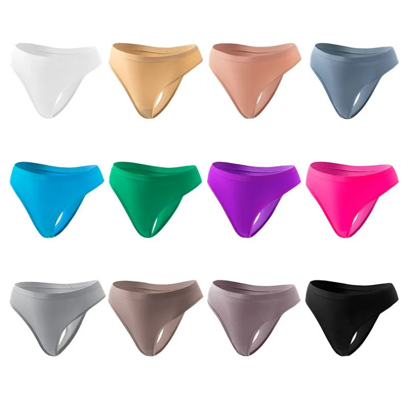 Seamless Panties Women Thongs Low Rise G-stringe Female Breathable Sports Underpants Sexy Lingerie S-5XL Comfort Intimates