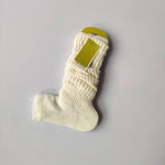 Women's warm knitted socks, autumn and winter Korean version long leg stacked socks, solid color warm dance yoga knitted socks