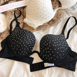 Fashion Hot Drill Lingerie Sexy Women Push Up Bra Shining Zircon Decoration Brassiere Invisible U-shaped Thickened Cup Underwear