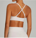 Women Cross Straps Sports Bra Gym Yoga Crop Workout Top Vest High Support Fitness Bralette Push Up Underwear Soft Breathable