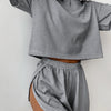 Women's Sleepwear Knitted Striped Pajamas Loose Short Sleeves Shorts Suit Fashion Exterior Loungewear Women