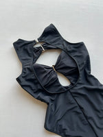 Sexy Hollow Out Metal Buckle One Piece Swimsuit 2026 Women Black Backless Slimming Bathing Suit Beach Holiday Swimwear Monokini