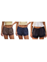 Women's Summer Shorts Elastic Waist Striped Lace Hem Loose Shorts with Pockets Fashion Daily Out Going Lounge Short Pants