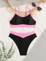 ZTVitality Sexy Patchwork Push Up Swimsuit Women Swimwear Summer Beachwear 2025 New Arrival Biquini Padded Bra Bikini Set