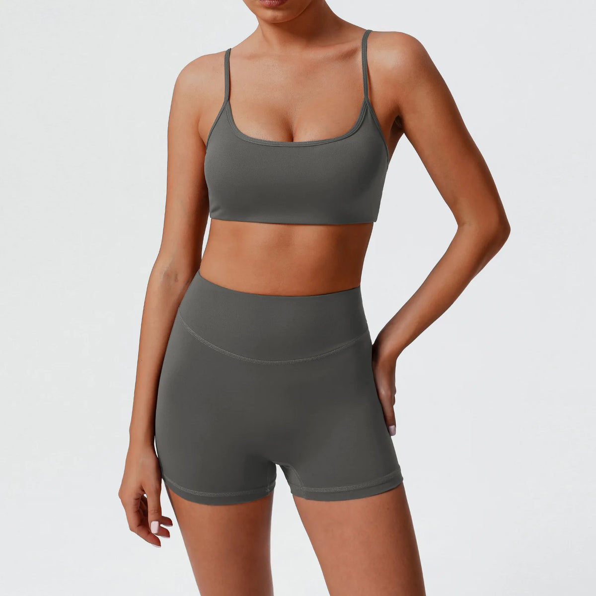 2 Pieces Sportswear Women Yoga Shorts Set Short Sleeve Sports T Shirts High Waist Hip Lifting Running Leggings Fitness Outfits