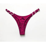 Seamless Sexy Thong Women Underwear Briefs Panties Zebra Flower Low Rise Luxury Metal Buckle G String Bikini Girls Female Panty