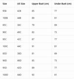 Women's Plus Size Push Up Bra Rhinestone Wide Shoulder Strap Underwear Comfortable Side-Breast-Enhancing Underwire Bra
