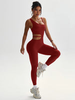 Beautiful back design, sexy one-piece yoga leggings, suitable for women's breathable quick-dry sports bodysuits