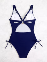 2026 Black One Piece Swimsuit Women Tie Side High Cut Bathing Suits Tummy Control Swim Suit Ruched Monokinis Swimwear