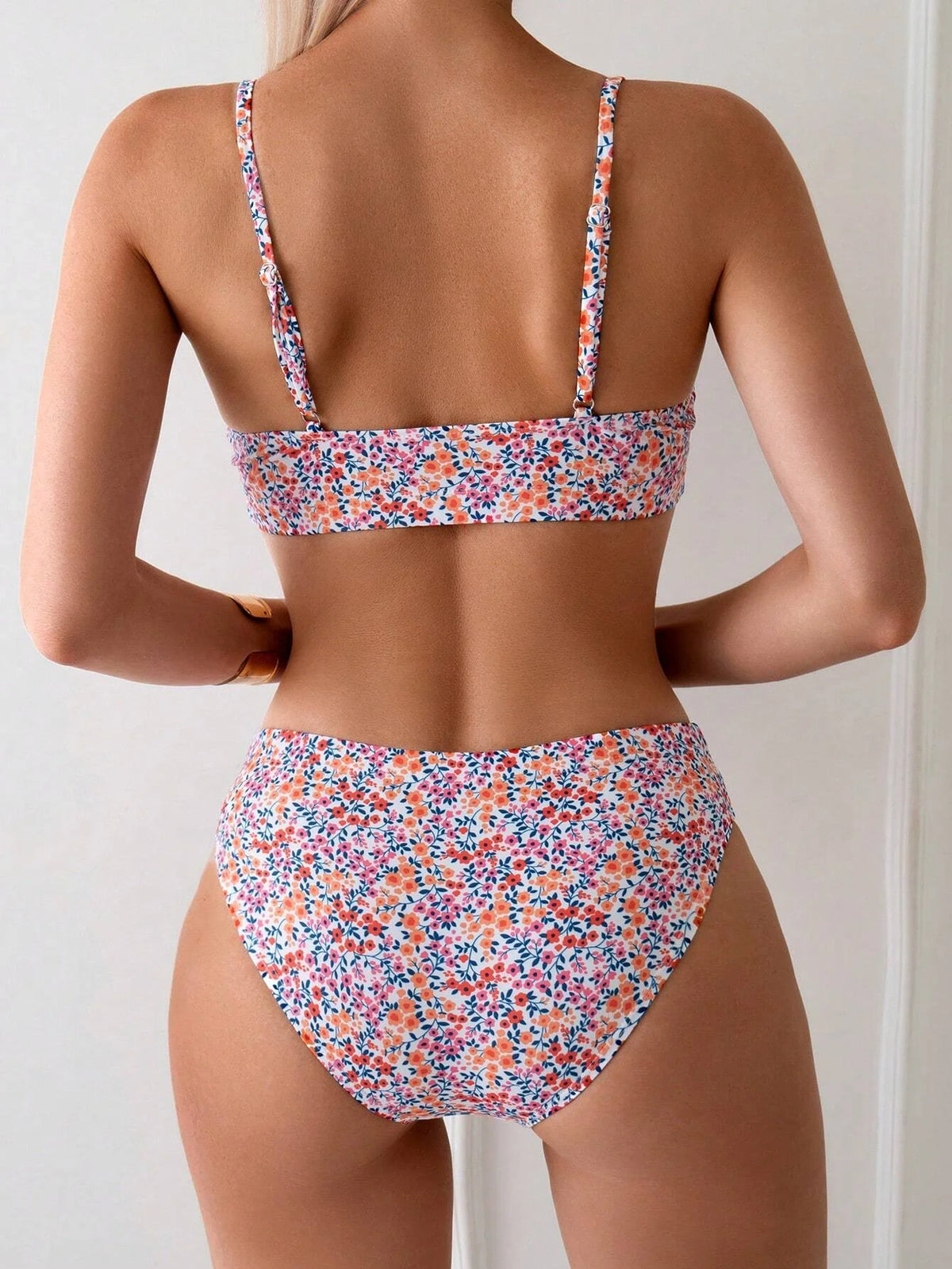 2025 Strappy Bikini High Waist Swimsuit Women Sexy Printed Swimwear Female Bathers Swimming Bathing Swimming Swim Suit Beachwear