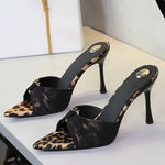 BIGTREE Summer Woman Slippers Fashion Open Toe Thin High Heels Shoes Street Style Stripper Party Slides Zapatos De Mujer