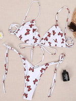 Sexy Ruffle Frilled Micro Thong Bikini 2025 Women Swimwear Female Swimsuit Two-pieces Bikini set String Bather Bathing Suit Swim