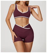 Yoga Set2 Pieces Workout Outfits Fitness Sportswear Gym Tracksuit High Waist Leggings Sports Bra Athletic Wear Women Clothes