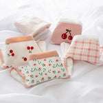 Cotton Panties Comfy Underwear Women Low Waist Briefs Female Underpants Lingerie Ladies Pantys M-XL Cherry Printed Design