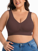 Women's Single Pack Plus Size Yoga Sports Bra, Breathable Hollow Mesh Back Closure Outer Wear Bra for Yoga Pilates All Seasons