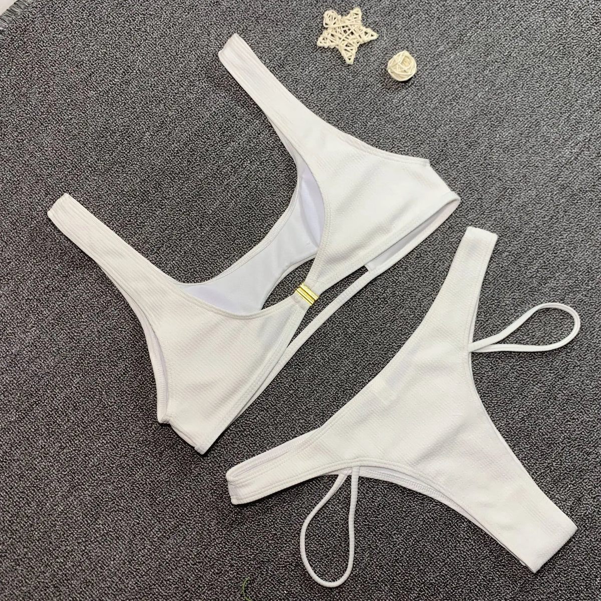 Micro Bikini 2022 Sexy Women Swimsuit Female Rib Bikini Set Push Up Women Swimwear Brazilian Biquini Cut Out Neon Bathing Suit