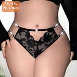 1pcs Plus Size 1XL-4XL Sexy Women Panties Breathable Comfortable Lady Briefs Elegant Sexy Lingerie Lady Briefs Black Underwear