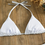 Sexy Gold Silver Red Strings Bikini 2024 Women Swimsuit Female Swimwear Thong Bikinis Set Brazilian Beach Bathing Suit Biquini