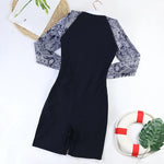 2024 One Piece Surfing Swimsuit Women Rash Guard Sexy Swimming Sport Print Sleeveless Swimwear Monokini Bathing Suit Femme