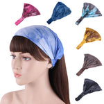 Elastic Tie Dye Cotton Headbands Turban Head Wrap for Women Girl Hair Bands Hair Bandage Beach Vintage Sports Headband