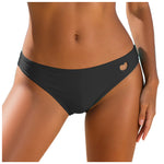 2026 New Bikini Bottoms Women's Swimsuit Low Waisted Solid Heart Cut Out Swimwear Thong Beachwear Brazilian Bathing Suit Summer