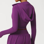 Women's Seamless Yoga Top Zipper Long-sleeved Sports Jacket Outdoor Fitness Gym Casual Top