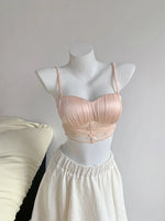 Elegant Luxury Lace Satin Bra for Petite Small Bust Women Sexy Gathered Back Design Push Up Comfort Soft Intimate Lingerie