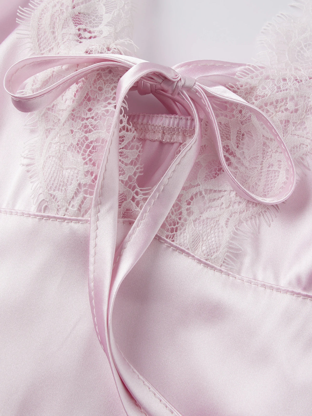 2026 Summer Women Pajama Sets Lace Trim Satin Babydoll Camisole Tops and Shorts Sets Lounge Sleepwear