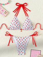 Strawberry Designer Bikini Women White Contrast Bikin Micro Swimsuit Two Pieces Bikini Set Brazilian Bathing Suit Thong Swimwear