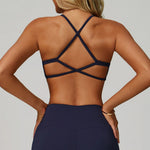 Gym Bras Cross Shoulder Straps Sports Underwear Anti-Sweat Fitness Top Women Yoga Bra Shockproof Crop Top Push Up Workout Tops