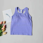 Women's One Piece Yoga Sports Vest Stretch I-Shaped Running Fitness Slimming Short Style Camisole Outerwear