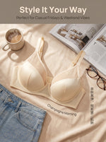 High quality CDE women's plus size full cup bra satin without steel rims comfortable and sexy plus size bra MR3446