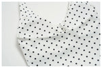 New Summer Women White Polka Dot Print Yoga Sets Hanging Neck Slim Sport Vest High Waist Mid Pants Gym Two-piece Workout Clothes