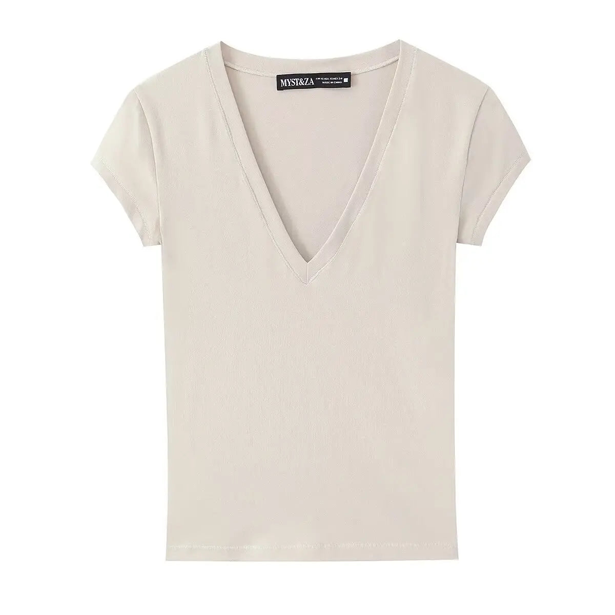 Women's Short-Sleeve Slim-Fit Simple V-Neck T-Shirt Colors Women V Neck Slim Fit Short Sleeve T Shirt Casual Top For Summer K1LO