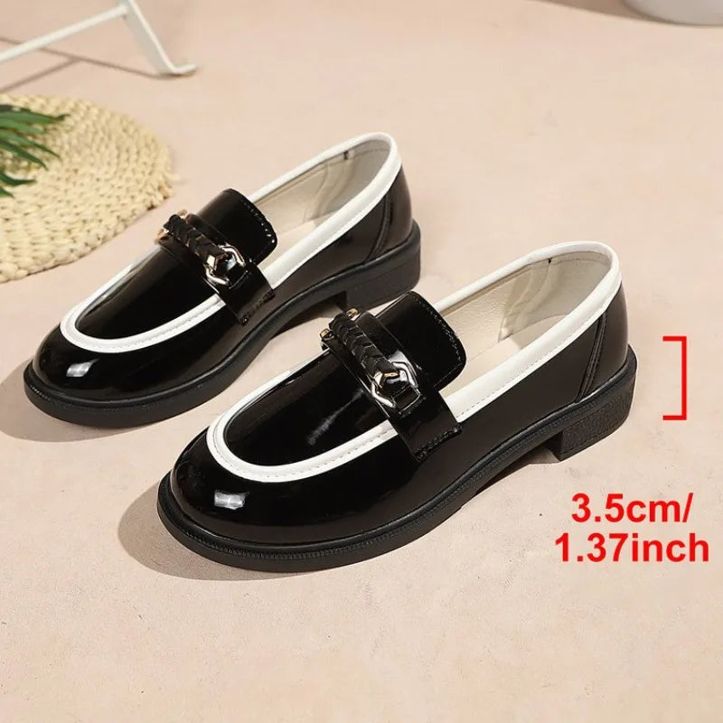 New Fashion Shoes Soft Sole British Style Black Student Performance Shoes Women Casual Mary Jane Shoes