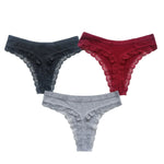 3Pcs/Set Cotton Panties Women G-string Female Underpants Sexy Lingerie Seamless Underwear Low Rise Panties M-XL Intimates