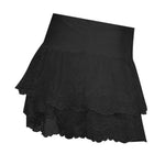 Y2k Women Lace Mini Skirt Ruffle Low Waist Double Layer Short A Line Skirts Fairycore Layered Korean Summer Skirts Streetwear