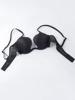 Solid Underwire Bra push up Lingerie comfort padded bra lift up thick cup lace bralette
