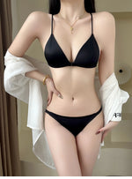 Sexy Push Up Triangle Bra Small Bust Front Closure Adjustable Straps Slim Back Ultra Thin Bikini Set Wirefree CA Delivery MOYISU