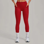 Women's Seamless Yoga Leggings Pants Sports Fitness Hips Lift High Waist Training Trousers Training Workout Gym Leggings
