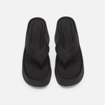 2026 Leisure Black Summer Platform Sandals Women Outdoor Slides Slipper Vintage Flip Flops High Heels Wedges Shoes Daily Wear