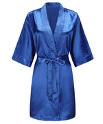 Luxury Bridal Short Robe Wedding Day Diamond Feather Dressing Gown Silk Satin Whi