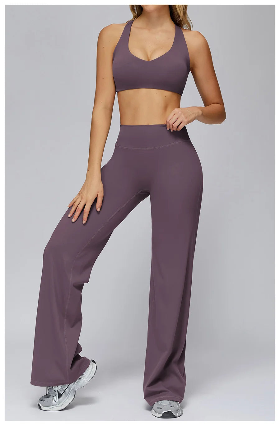 New yoga set 2 pieces gym set Women Long Sleeve Sports Shirts Sports Bra Leggings Suit Fitness Running Workout Suits Tracksuit