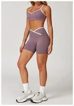 Sportswear Woman Gym Sports Bra Shorts Leggings 2 Piece Set Workout Naked Feeling Seamless Female Fitness Clothing Tracksuits