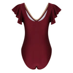 2024 Sexy Women's Lace Plunge One Piece Swimsuit Ruffle Swimwear Women Bathing Swimming Suit Female Beachwear Outdoor Bodysuit
