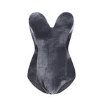 hirigin Women Strapless Neck Bodysuit Sexy Back Lace Up Bodysuit VelvetShapewear Bodycon Leotard Romper Jumpsuit Hot Sale