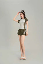 New Split Swimsuit for Women, Conservatively Concealed and Slimming, Swimming Pool Exclusive for Girls' Vacation Swimsuit