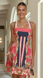 Fashion Color Bohemian Style Print Dress Women Summer New A-line Sleeveless Short Dresses Vacation Commuting Clothing Vestidos