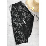 Sexy Black Lace Long Pants 3 Piece Bikini Set Women Push Up Bra Bandage Triangle Swimsuit Beach Bathing Suit Holiday Swimwear