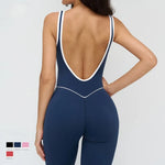 Women's Seamless Yoga Jumpsuit Sleeveless Pants One-piece Running Fitness Sports Jumpsuit Slim Fit Hip Lifting Tracksuit